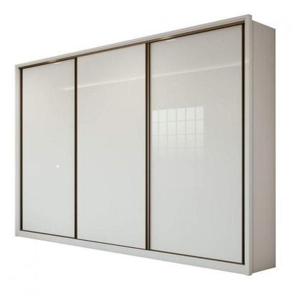 Imagem de Kit Quarto Casal 2 Peças com Guarda-Roupa Spazio e Cômoda Urban Branco