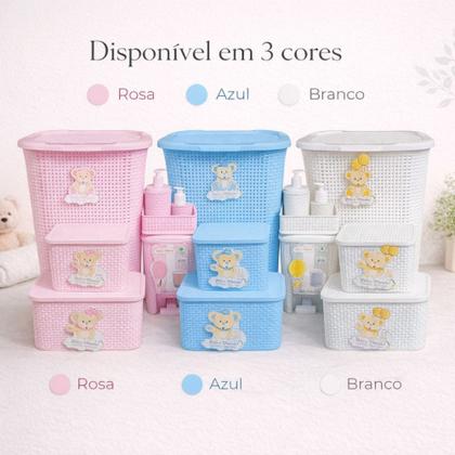 Imagem de Kit Quarto do Bebê Organizador 6 Peças Rattan Monte Líbano