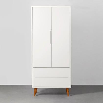 Imagem de Kit Quarto Infantil Theo - Berço + Cômoda + Guarda-Roupa 2 Portas - Branco