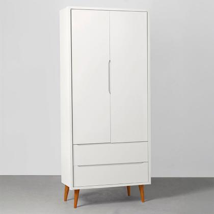 Imagem de Kit Quarto Infantil Theo - Berço + Cômoda + Guarda-Roupa 2 Portas - Branco