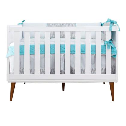 Imagem de Kit Quarto Infantil Theo - Berço + Cômoda + Guarda-Roupa 2 Portas - Branco