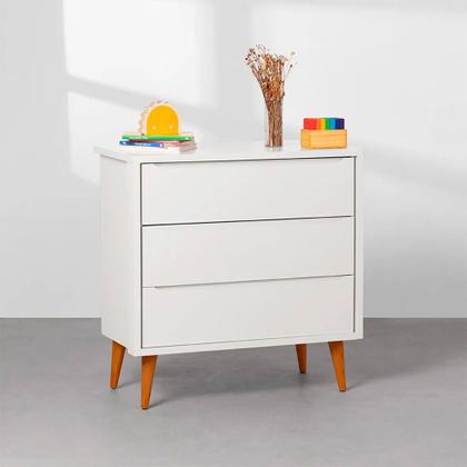Imagem de Kit Quarto Infantil Theo - Berço + Cômoda + Guarda-Roupa 2 Portas - Branco