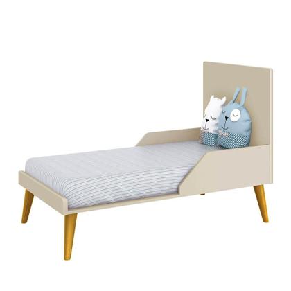 Imagem de Kit Quarto Infantil Theo Retrô Areia  Cômoda 3 Gavetas + Guarda-Roupa 2 Portas + Berço