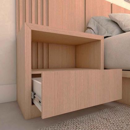 Imagem de Kit Quarto Sob Medida MDF Casal com 2 Mesas e Cabeceira 2,7m