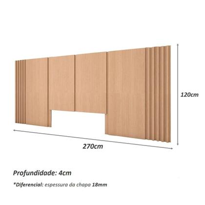 Imagem de Kit Quarto Sob Medida MDF Casal com 2 Mesas e Cabeceira 2,7m