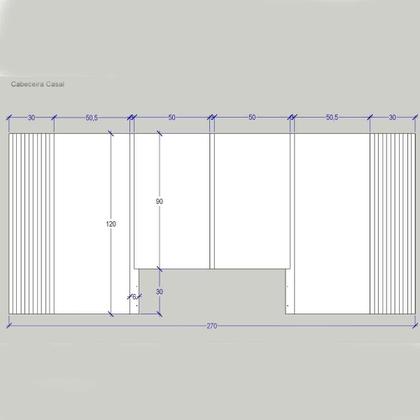 Imagem de Kit Quarto Sob Medida MDF Casal com 2 Mesas e Cabeceira 2,7m