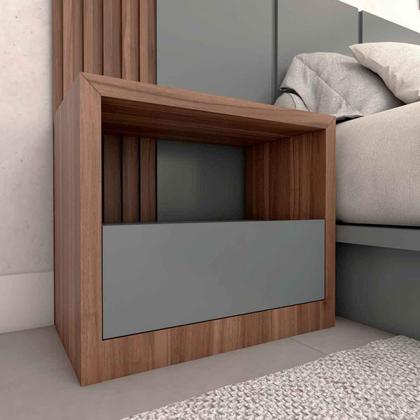 Imagem de Kit Quarto Sob Medida MDF Casal com 2 Mesas e Cabeceira 2,7m