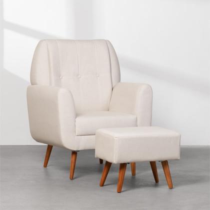 Imagem de Kit Quarto Theo com Pés Square Mel - Berço Mini Cama + Cômoda 3 Gavetas + Poltrona de Amamentação Lola com Puff - Branco