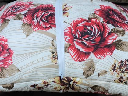 Imagem de Kit quatro almofadas super cheias 100% algodão com enchimento de fibra siliconada