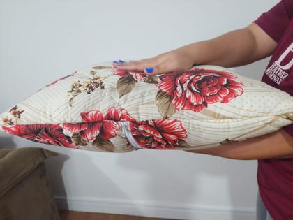 Imagem de Kit quatro almofadas super cheias 100% algodão com enchimento de fibra siliconada