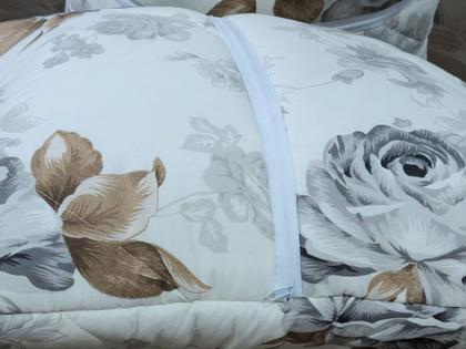 Imagem de Kit quatro almofadas super cheias 100% algodão com enchimento de fibra siliconada