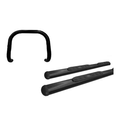 Imagem de Kit Quebra Mato Estribo Oval Oblongo Preto Para Blazer