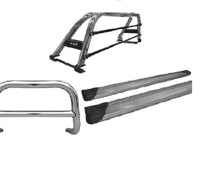 Imagem de Kit Quebra Mato Estribo Plataforma Santo Antônio AMAROK CD Cromado
