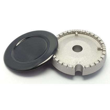 Imagem de Kit Queimador + Espalhador Boca Pequena para Fogão Brastemp Clean Ative Eva