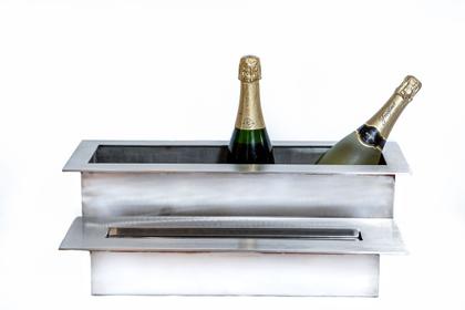 Imagem de Kit Queimador para lareira 40cm e Champanheira/Porta bebidas 2x1