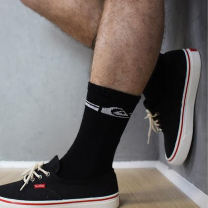 Imagem de Kit Quiksilver 3 Pares De Meia De Cano Médio Preto 39 ao 42