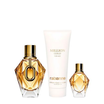 Imagem de Kit Rabanne Million Gold For Her Feminino - Eau de Parfum 90ml + 5ml + Body Lotion 100ml