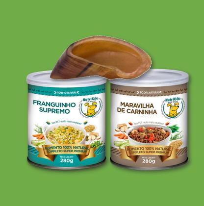 Imagem de Kit Ração Úmida Enriquecimento Ambienal 2 Brinquedo para Cachorro Interativo Bem Estar Pet Gratis