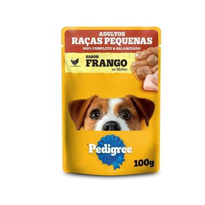 Imagem de Kit Ração Úmida Pedigree Sachê Frango ao Molho para Cães Adultos de Raças Pequenas 36 Unidades