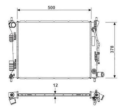 Imagem de Kit Radiador Hyundai Hb20 Veloster 1.0 1.6 Com Ar Automático