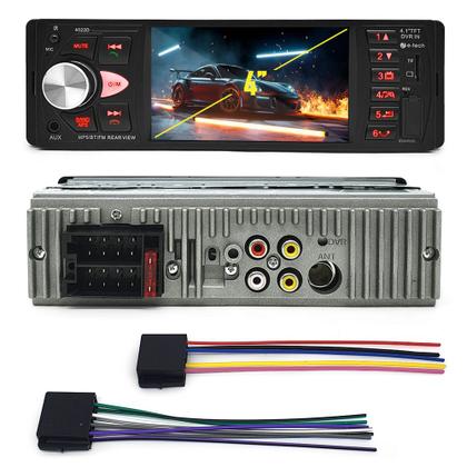 Imagem de Kit Rádio C/ Tela + Câmera de Ré 1 Din Ford Focus 2004 2005 2006 2007 2008 2009 Bluetooth USB Atende Sincroniza Ligação Celular