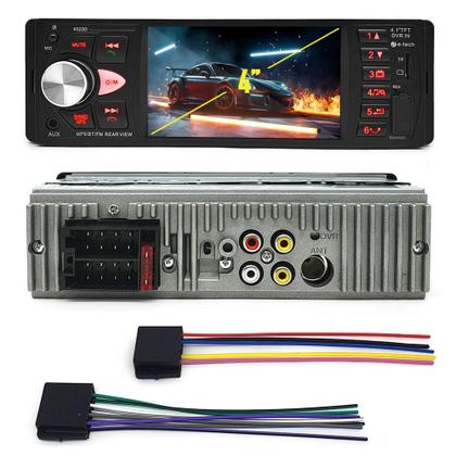 Imagem de Kit Rádio C/ Tela + Câmera de Ré 1 Din Honda City 2009 2010 2011 2012 2013 2014 Bluetooth USB Atende Sincroniza Ligação Celular