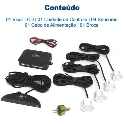Imagem de Kit Rádio C/ Tela + Câmera Ré + Sensor Ré Branco Ford Focus 2004 2005 2006 2007 2008 2009 USB Bluetooth