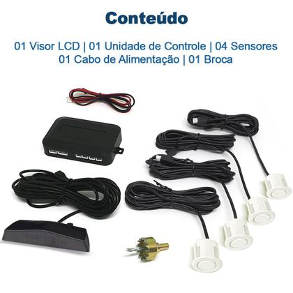 Imagem de Kit Rádio C/ Tela + Câmera Ré + Sensor Ré Branco Pérola Ford Ranger 2004 2005 2006 2007 2008 USB Bluetooth