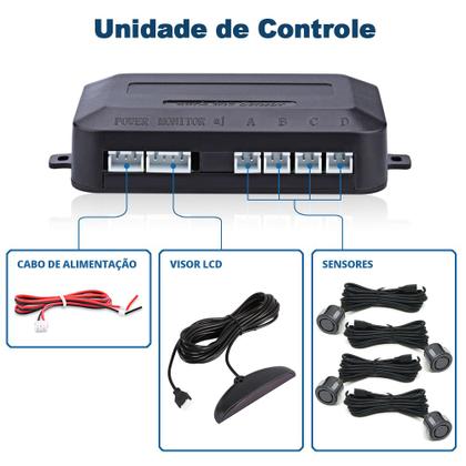 Imagem de Kit Rádio C/ Tela + Câmera Ré + Sensor Ré Cinza Grafite Honda HRV HR-V 2015 2016 USB Bluetooth