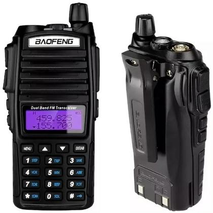 Imagem de Kit Rádio Comunicador Baofeng UV82 Com Base Carregadora Dual Band Longo Alcance