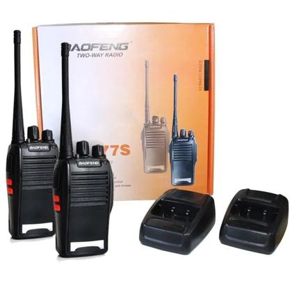 Imagem de Kit Rádio Comunicador Walk Talk Baofeng 777s Alcance 12km + Fone