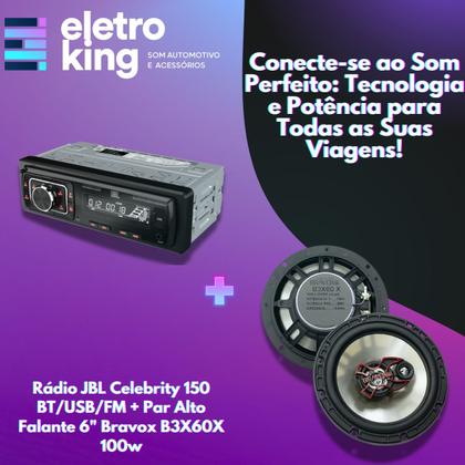 Imagem de Kit Radio Jbl Celebrity 150w C/ Alto Falante Bravox B3x60x