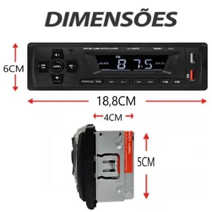 Imagem de Kit Radio MP3 4 Alto Falantes 6 e 2 6x9 Jbl 330w Rms 4ohms