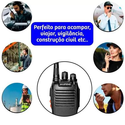 Imagem de Kit Radios Ht Comunicador Uhf 16 Canais Baofeng 12Km