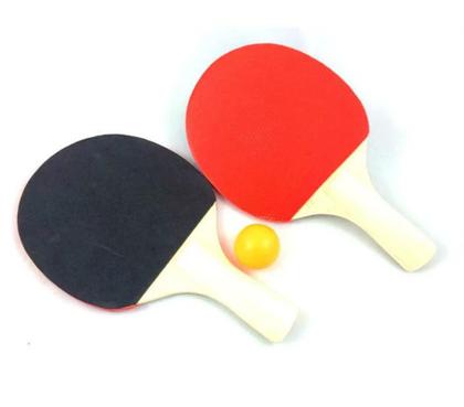 Imagem de Kit Raquete ping pong com 3 bolinhas divertidas