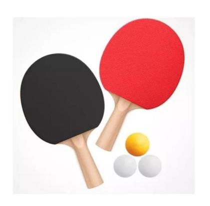 Imagem de Kit Raquete Ping Pong Tênis De Mesa Com 3 Bolinhas Original