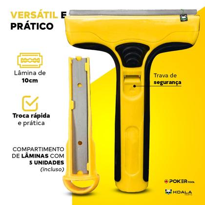 Imagem de Kit Raspador Estilete Adesivo Cola Insulfim + 5 Lâminas Poker Tool