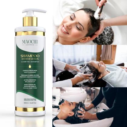 Imagem de Kit Realinhamento Profissional Para Cabelos Loiros Descolorido e Grisalhos BTX Matizador + Shampoo Antirresíduo 500ml