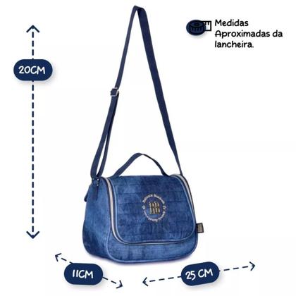 Imagem de Kit Rebecca Bonbon Mochila Rodinhas Lancheira Estojo Jeans