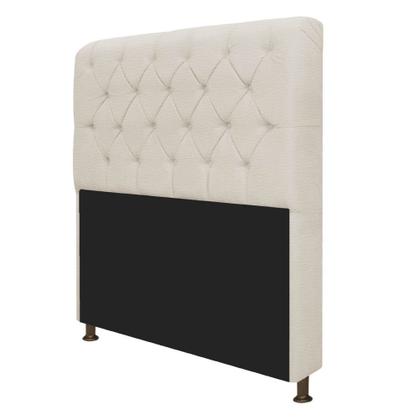 Imagem de Kit Recamier Sofá Calçadeira Divã Félix 140 cm e Cabeceira Estofada Lady 140 cm Para Cama Box Solteiro Sintético Bege - AM Decor