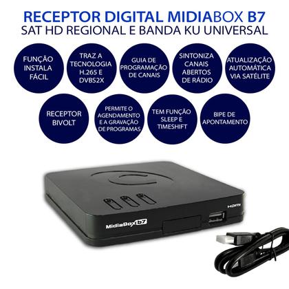 Imagem de Kit receptor midiabox century - b7 + lnbf simples