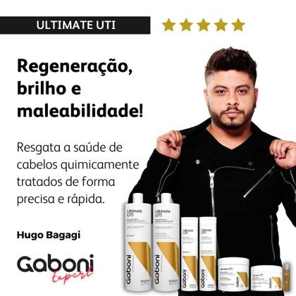 Imagem de Kit Reconstrução Instantânea Shampoo + Condicionador Leave-in (2 em 1) + Máscara 250g Ultimate UTI Gaboni Professional