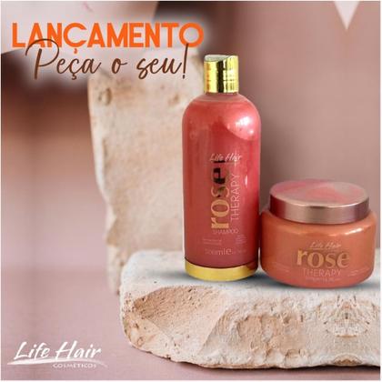 Imagem de Kit Reconstrutor e Fortalecedor Rose Therapy Life Hair 500ml