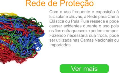 Imagem de Kit Rede Tela de Proteção 2,00m 6 Isotubos para Cama Elástica