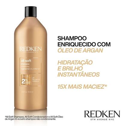 Imagem de Kit Redken All Soft Shampoo Litro e Condicionador P (2 produtos)