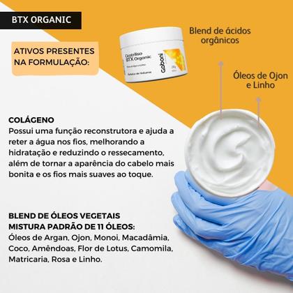 Imagem de Kit Redutor de Volume Cicatriliso BTX Organic 250g + Spray Termoprotetor Nutri Único 100ml Gaboni