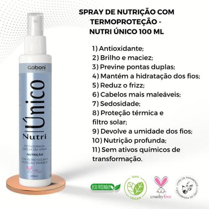 Imagem de Kit Redutor de Volume Cicatriliso BTX Organic 250g + Spray Termoprotetor Nutri Único 100ml Gaboni