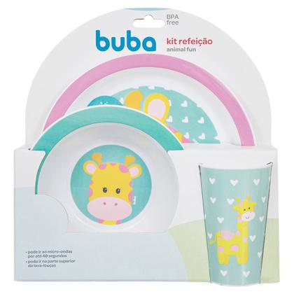 Imagem de Kit refeicao animal fun girafa - buba