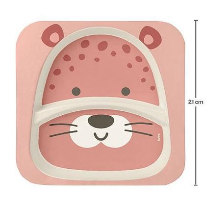 Imagem de Kit Refeiçao Bebe Infantil Buba Kit Talheres prato Infantil Bambu