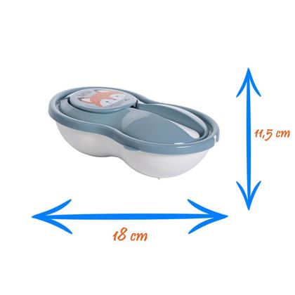 Imagem de Kit Refeição com Colher e Tampa Divertido 320 ml Infantil Plasútil 